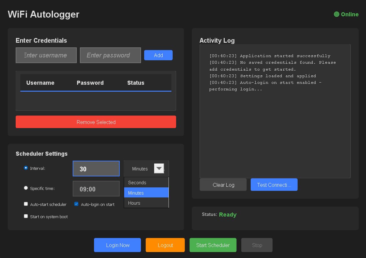 WiFiAutologger app preview